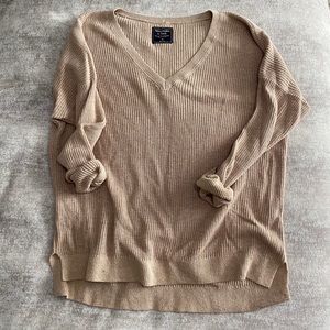 V-neck long sweater